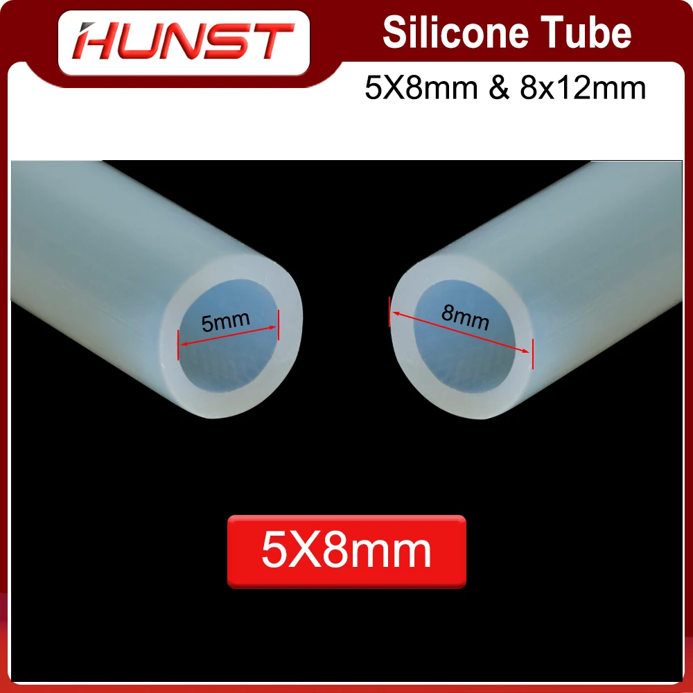 HUNST Silicone Tube 8x12mm 5x8mm Water Pipe Flexible Hose For Water Sensor & Water Pump & Water Chiller & Laser Tube.