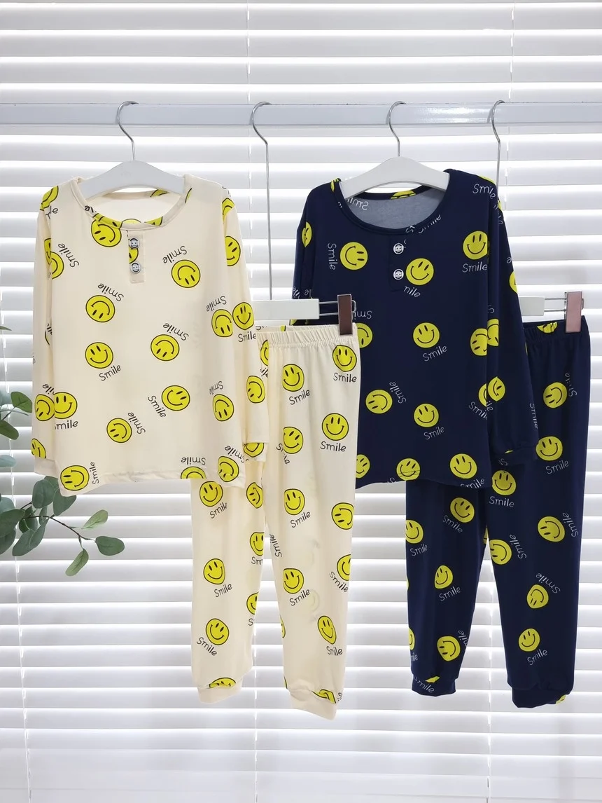 Children's autumn winter pajamas set  2 color