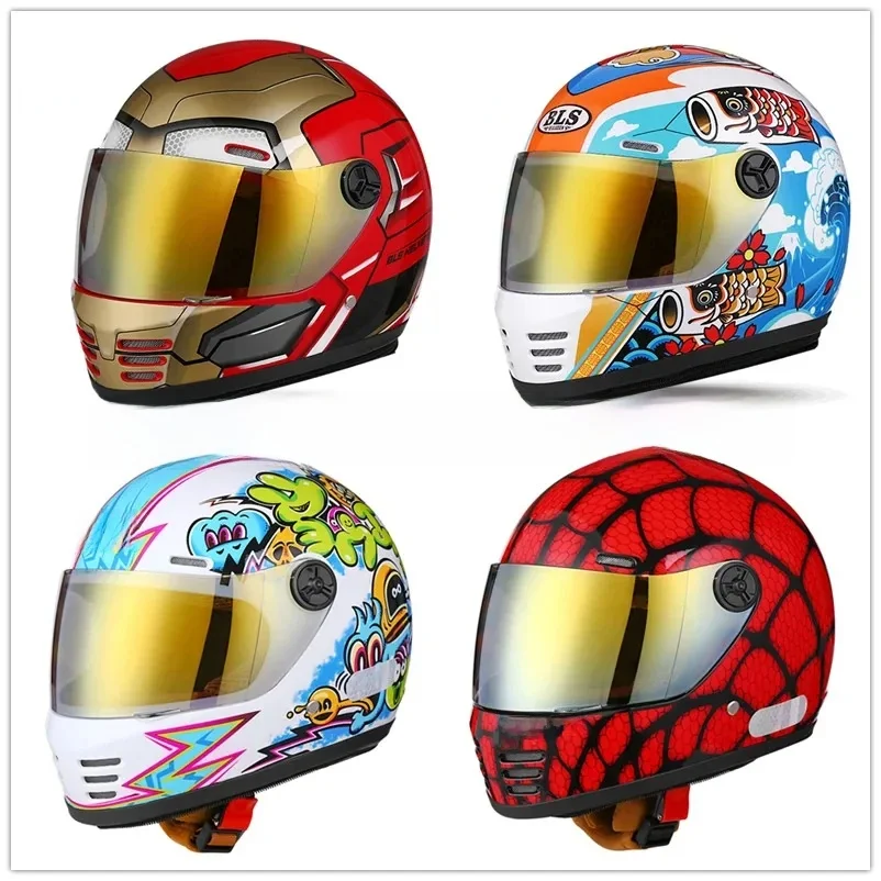 AliExpress 4-12Years Old  Full Face Kids Child Scooter Helmets Winter Warm Electric Motorcycle Bike Electric Vehicle Children Helmet Lovely