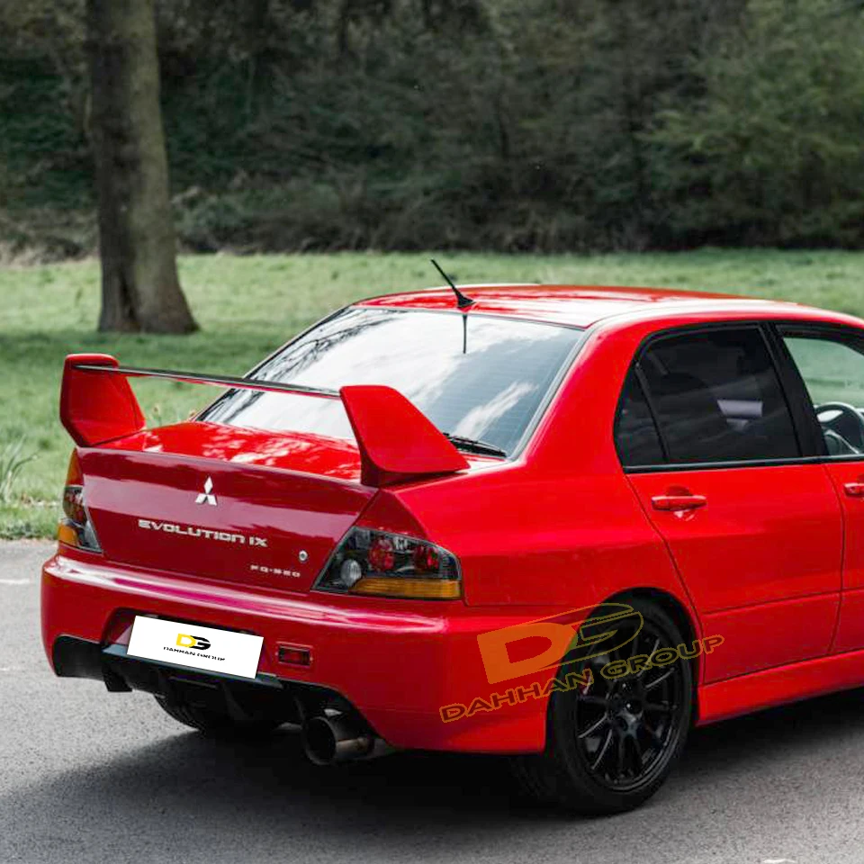 Mitsubishi Lancer Evolution EVO 7 8 9 MR Race Model Rear Trunk Spoiler Wing Lip Primer or Color Painted High Quality Fiberglass