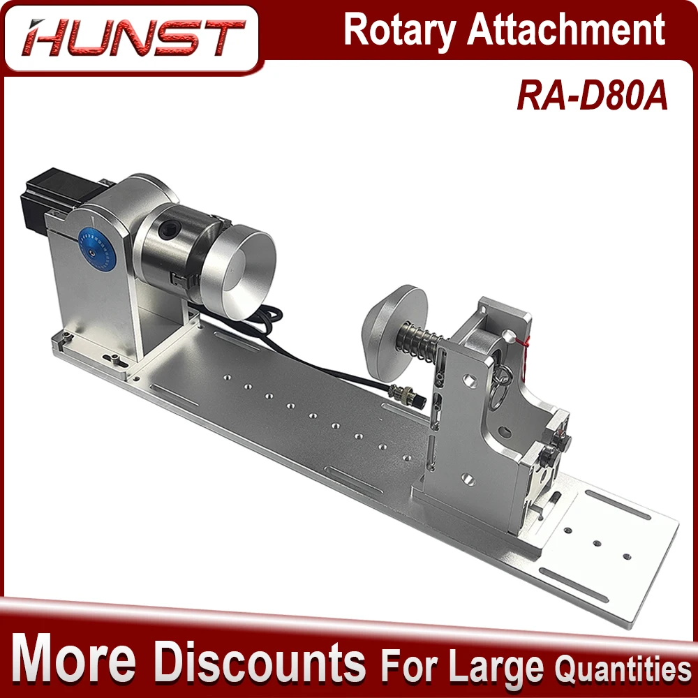 

Hunst RA-D80A Rotary Axis 3jaw Worktable + Activity Tailstock Indexing Head for CNC Laser Marking and Engraving Machine