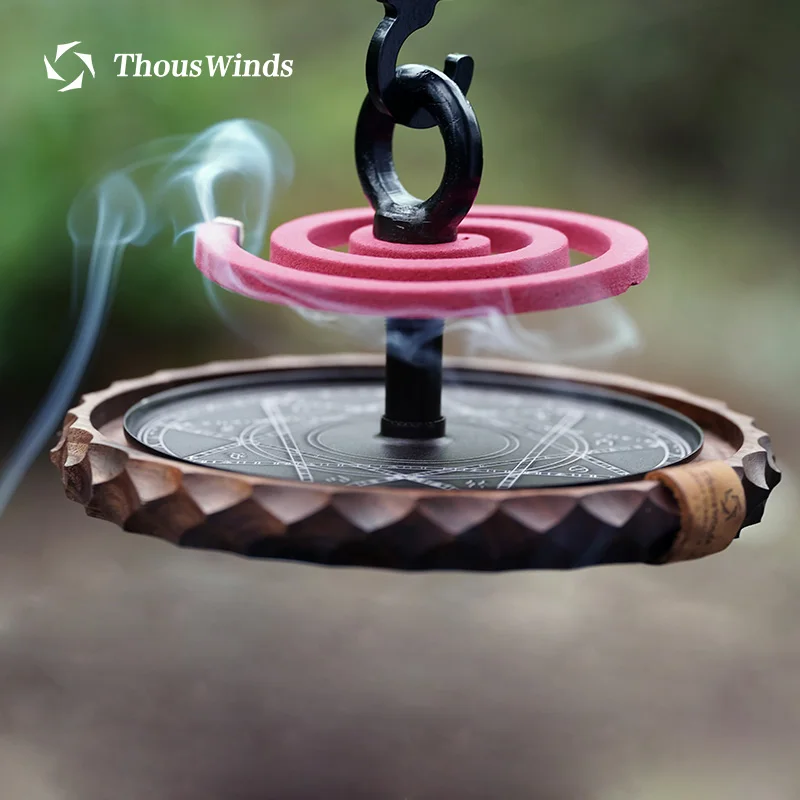 Thous Winds Outdoor Mosquito Coil Tray, Camping Anti-mosquito Tools, Hiking Hangable Mosquito Coil Holder, Camping Equipment