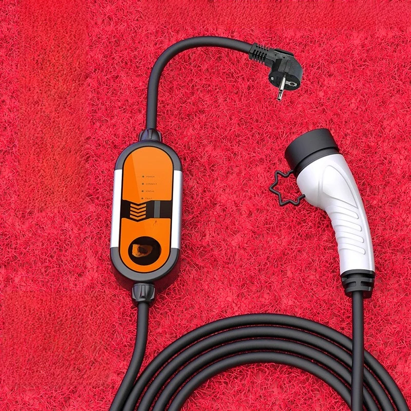 Feyree Draagbare EV Charger Type2 IEC62196-2 16A EVSE Oplaadkabel Type1 SAE J1772 EU Plug Controller Wallbox voor Elektrische Auto - afbeelding 2