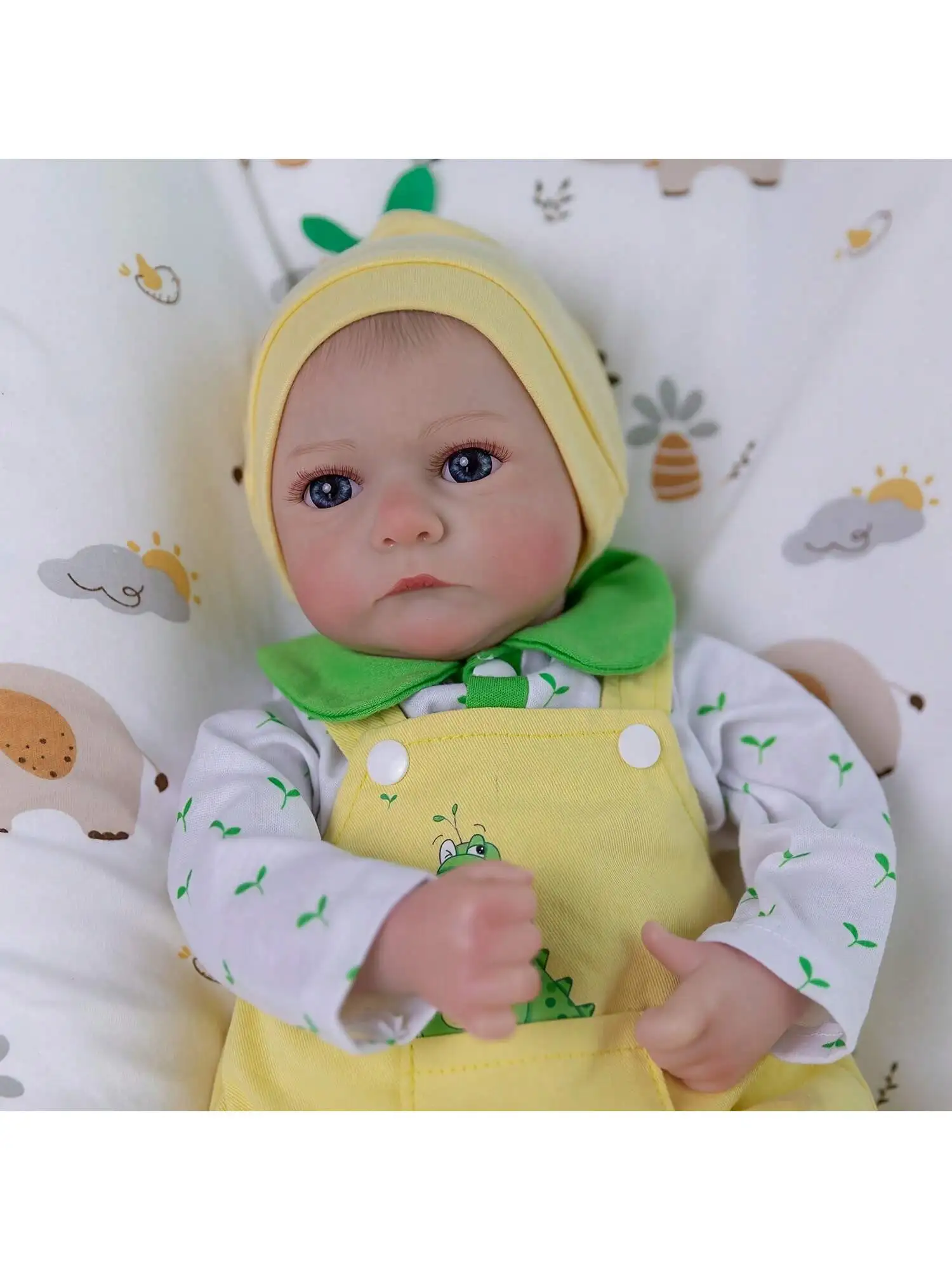 Lifelike Reborn Baby Dolls- 18Inch Cute Soft Vinyl Realistic Baby Doll（ONLY DOLL/NO ACCESSORES)