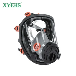 XYEHS Full Face Gas Dust Mask Respirator (Mask Only), Anti-Fog Polycarbonate Visor Facepiece Protector Super Wide  Clear Vision