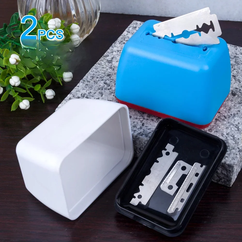 Mallette de rangement de lame de rasoir à Double bord, boîte d'élimination de sécurité de Protection domestique