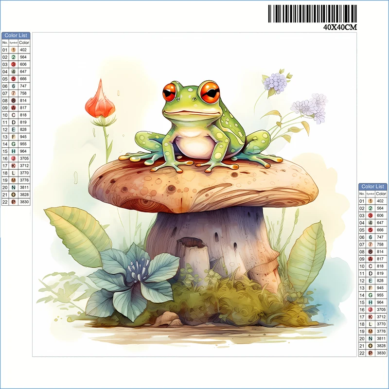 Cute 5D Diamond Painting Fantastic Frog Stand On Stump Drawings Full Rhinestone Mosaic Embroidery For Kids' Room Wall Decor