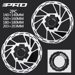 2PC Bicycle Centerlock Rotor Durable Bicycle Disc Brake Rotor 140/160/180/203mm Road MTB Hydraulic Brakes Rotors for Shimano 1PC