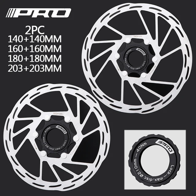 2PC rowerowy wirnik z blokadą środkową trwały rowerowy wirnik hamulca tarczowego 140/160/180/203mm Road MTB hamulce hydrauliczne wirniki dla Shimano 1PC