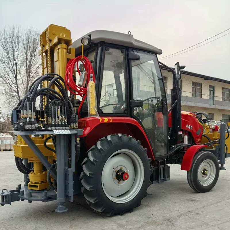 

Own Spare Parts Production Line Small Portable Tractor Mounted Water Well Drilling Rigs for Sale