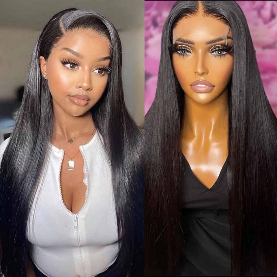 

32 In Transparent Lace Frontal Wig Brazilian Straight Wave Wig Lace Front Human Hair Wigs For Black Women Remy 4x4 Closure Wig