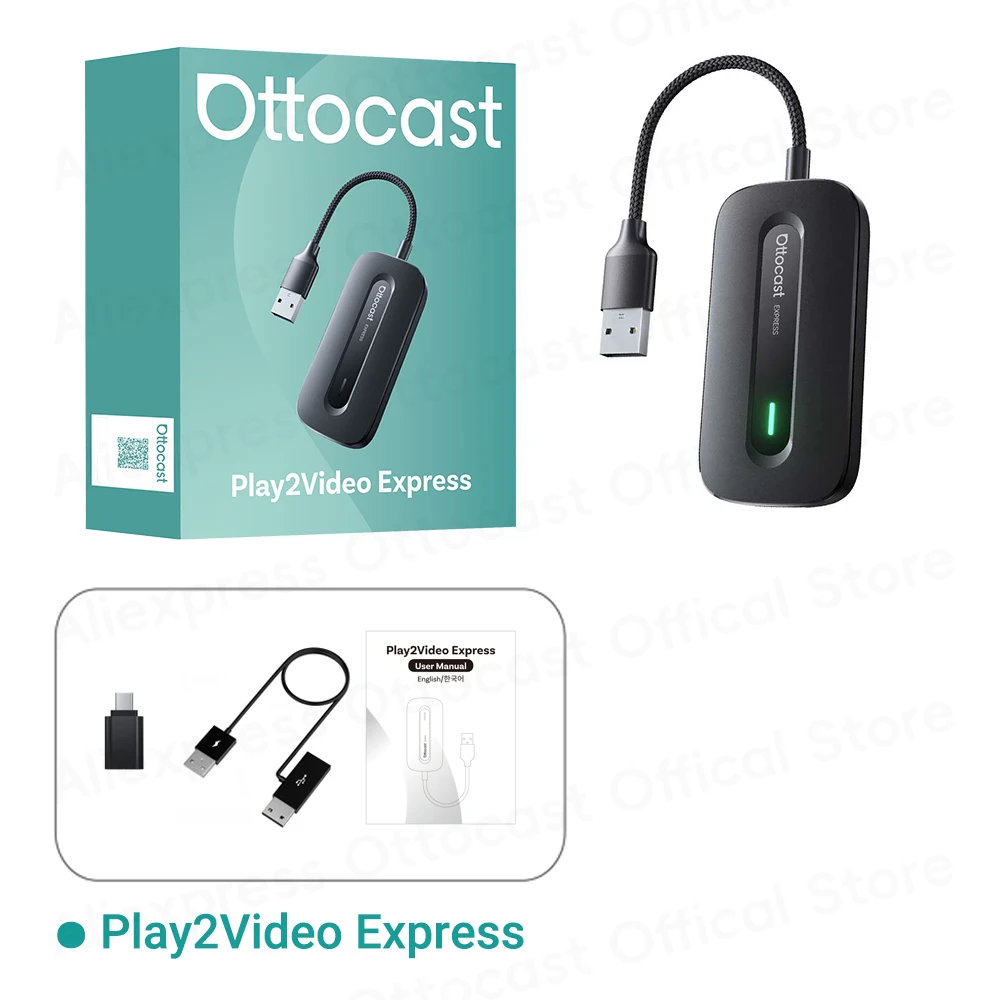 Ottocast Play2Video Ultra/Express Wireless CarPlay Android Auto