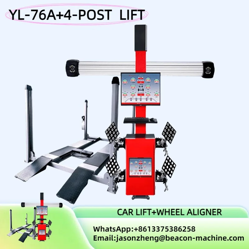 4000KG Mobile Scissor Car Lift Movable Lifter Tire Aligner Equipment 3D Car Four Wheel Alignment Machine