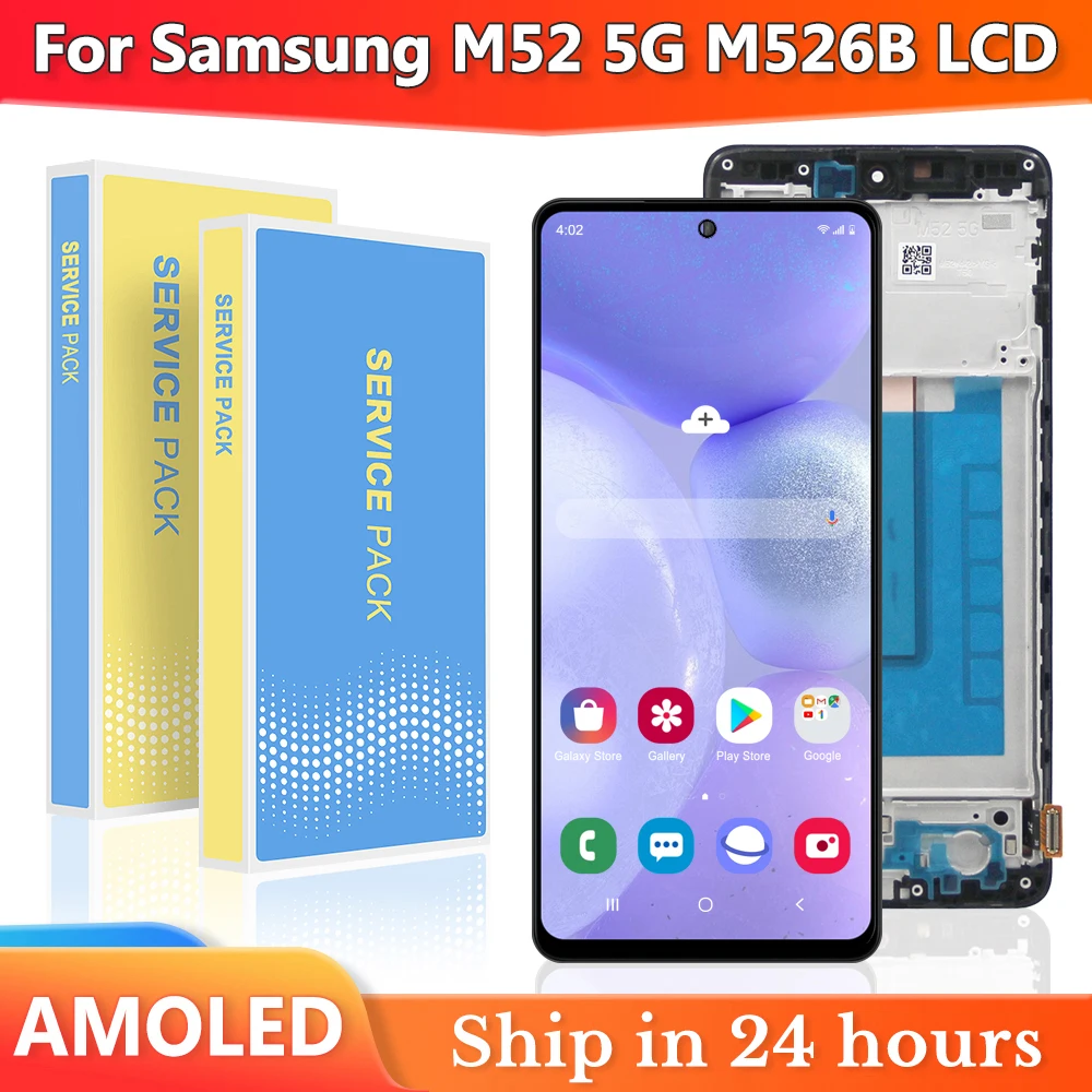 

6,7 "для AMOLED-дисплея для Samsung M52 5G ЖК-дисплей M526B M526B/DS M526, сменный преобразователь сенсорного экрана в сборе