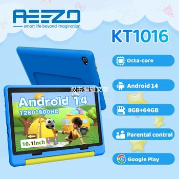 KT1016 Android 14 tablette pour enfants 10 pouces Octa-Core ...