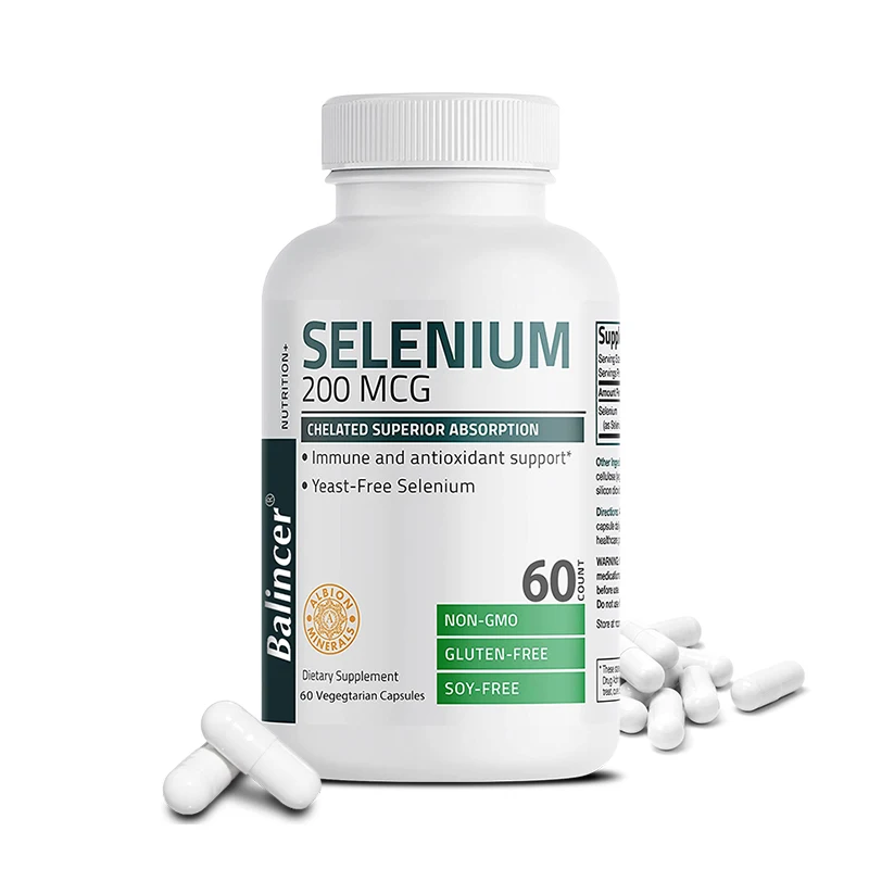 Balincer 200mcg Mineral Antioxidant Supplement with Selenium - Supports Immune, Overall Health - Non-GMO, Easy to Absorb