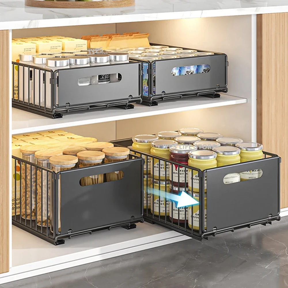 Küchen regal herausziehen Schrank Organizer Rutsche Schublade Aufbewahrung stablett Gewürz flasche