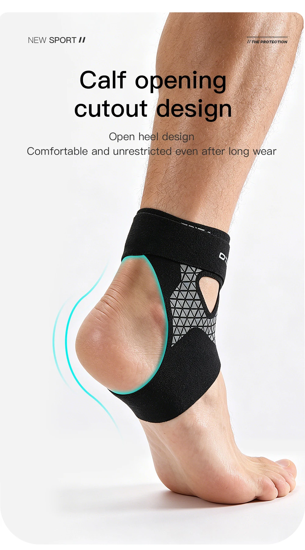 VILICO Atmungsaktive Knöchelstütze Verstellbare Leichte Knöchelbandage für Sport Verstauchungserholung Laufen Basketball – Detail 5
