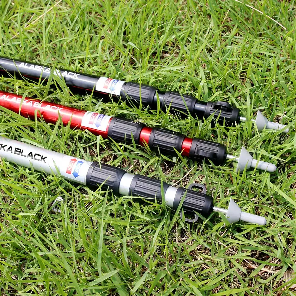 Alaska Black Slide Aluminum Pole Camping Tent Tarp Height adjustable variable Pole three-speed four-speed, 230cm 280cm