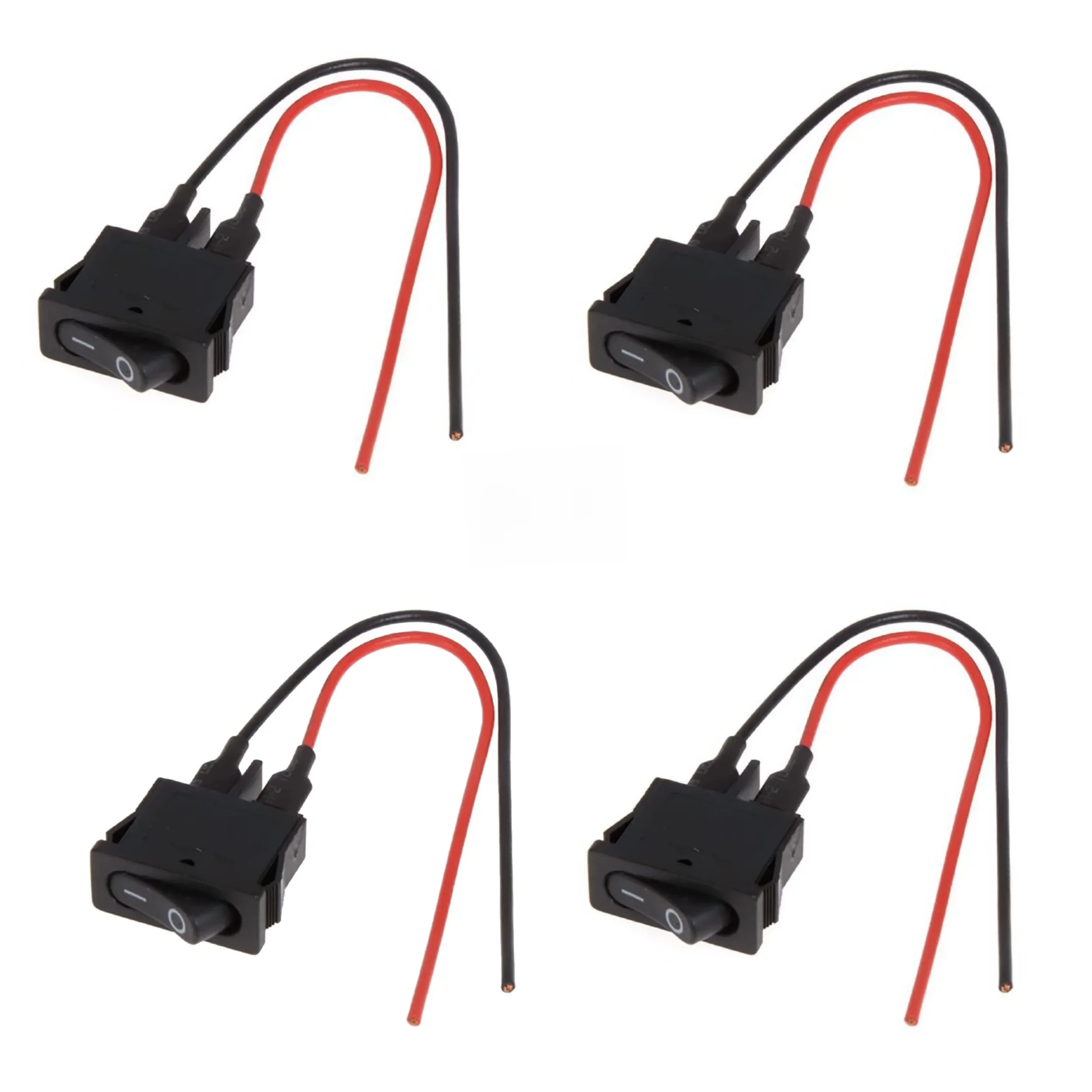 4 interruptores basculante para barco, coche com cabo, 2 pinheiros 6a ac/250v