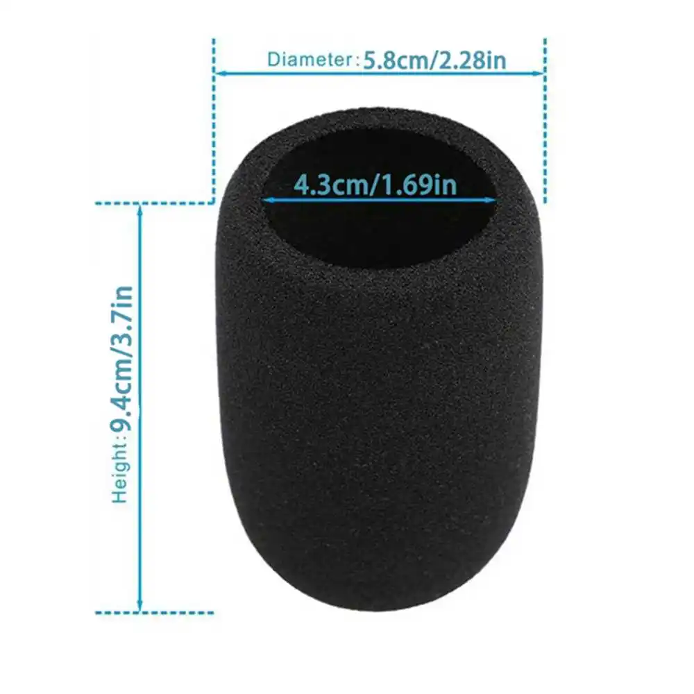 2PCS AT2020 Mikrofon Windschutzscheibe, Mikrofon Windschutzscheibe Abdeckung, winddicht Schaum Pop Filter für Audio Technica AT2020 ATR2500 AT2035 – Detail 8