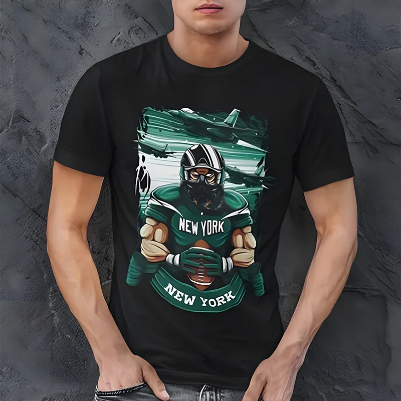 

New York F-16 Football Men's T-Shirt Streetwear Tshirt Vintage Graphic Tees Retro Cotton Comfort Loose Fit Casual Unisex Clothes