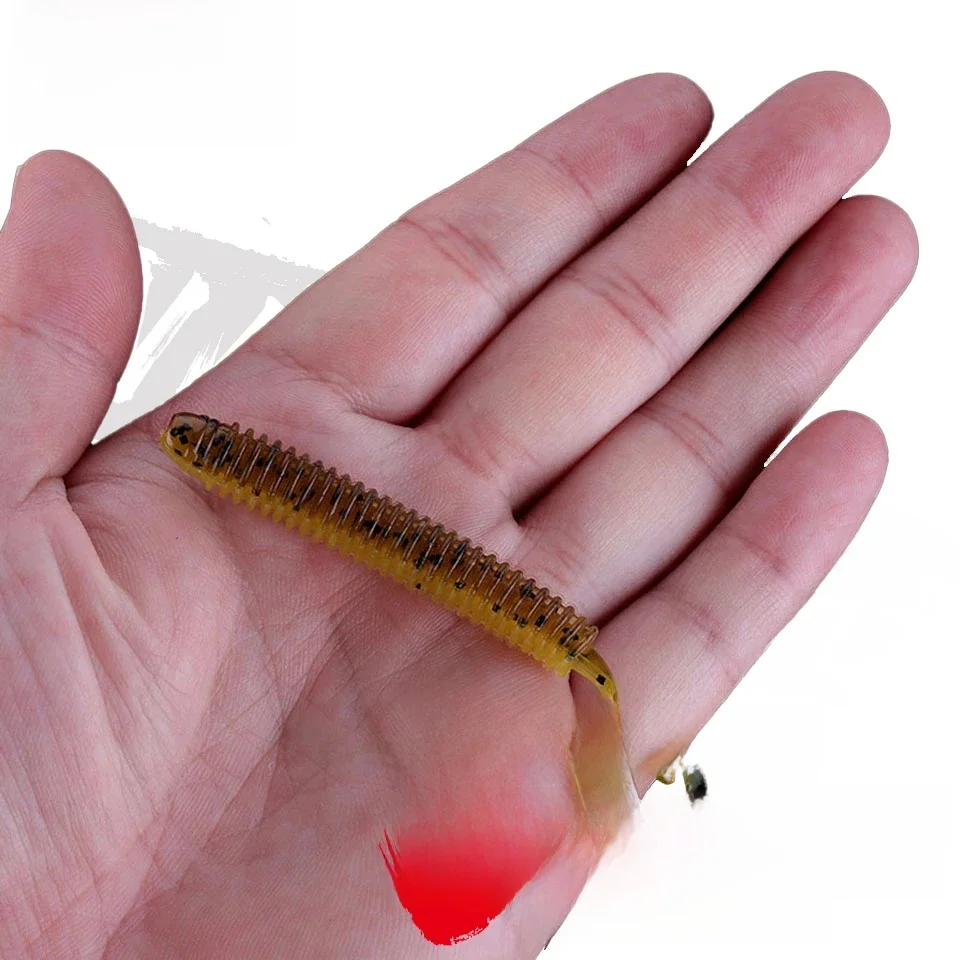 WALK FISH 6cm 8cm 10cm leurres souples odeur Wobblers de pêche gabarit de ver avec sel Silicone appât artificiel nageurs matériel de bar