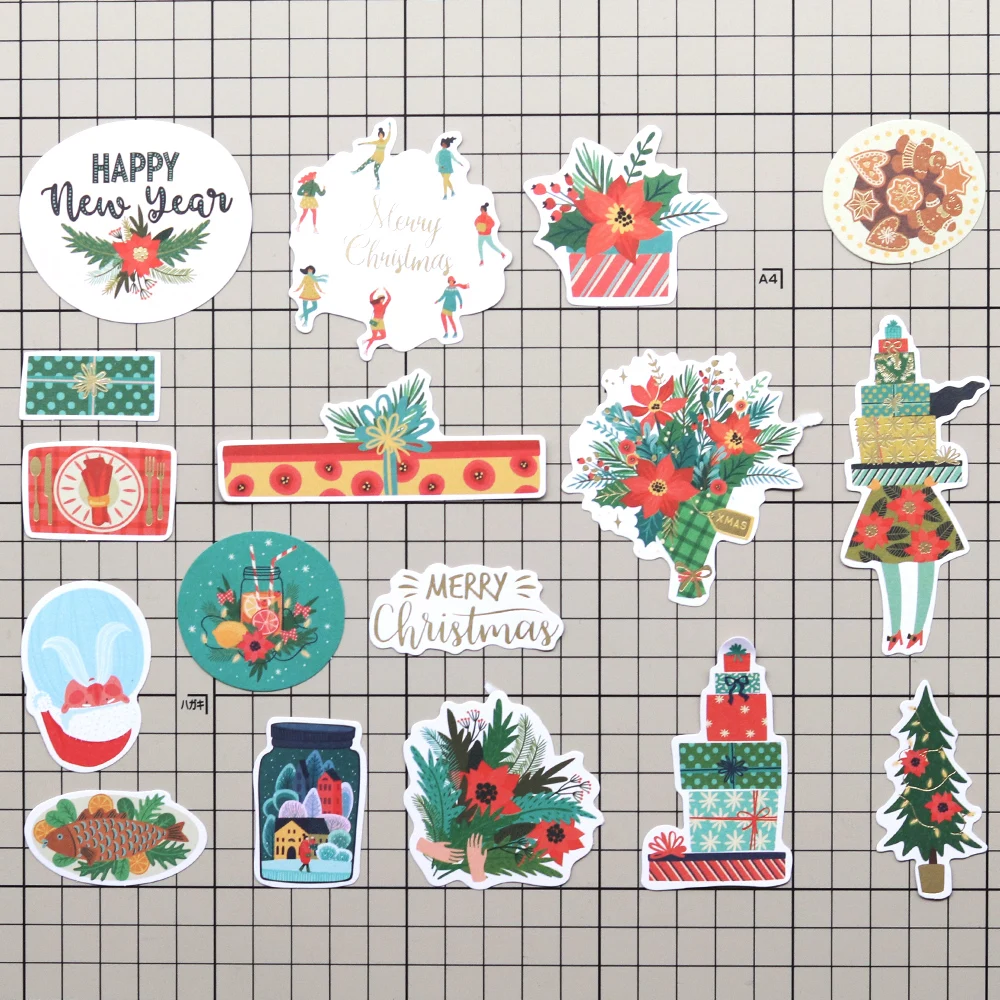 Creative Path 174 Stück Magic Time Scrapbooking Stanzformen Ephemera Weihnachtsgeschenkbox Ausgestanzte Papierausschnitte für Journaling und Kartenherstellung – Detail 2