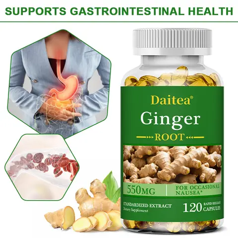 Ginger Root 500mg Capsules, High Absorption, Immune System Support, Joint & Muscle Health, Digestive & Antioxidant Support