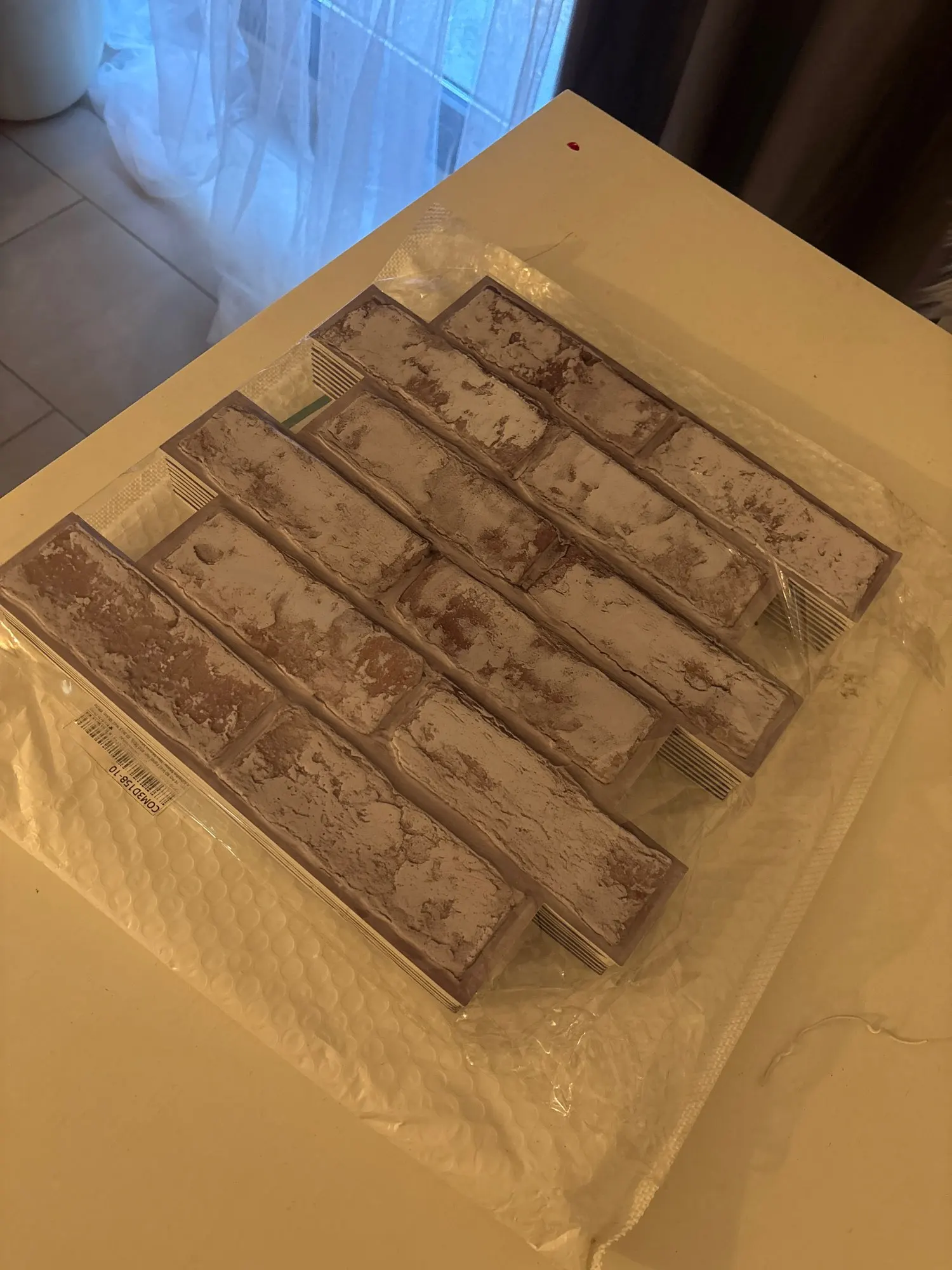 10 Pcs 3D Wall Panel Peel and Stick, 3D Brick Wall Sticker, Kitchen Adhesive Sticker, Tiles Stickers Waterproof photo review