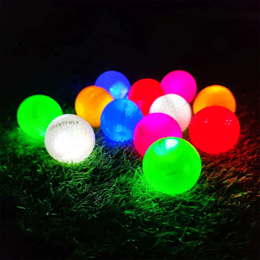 12 sztuk lampa do świecące w ciemności LED piłki golfowe noc szkoleniowe — zdjęcie 2