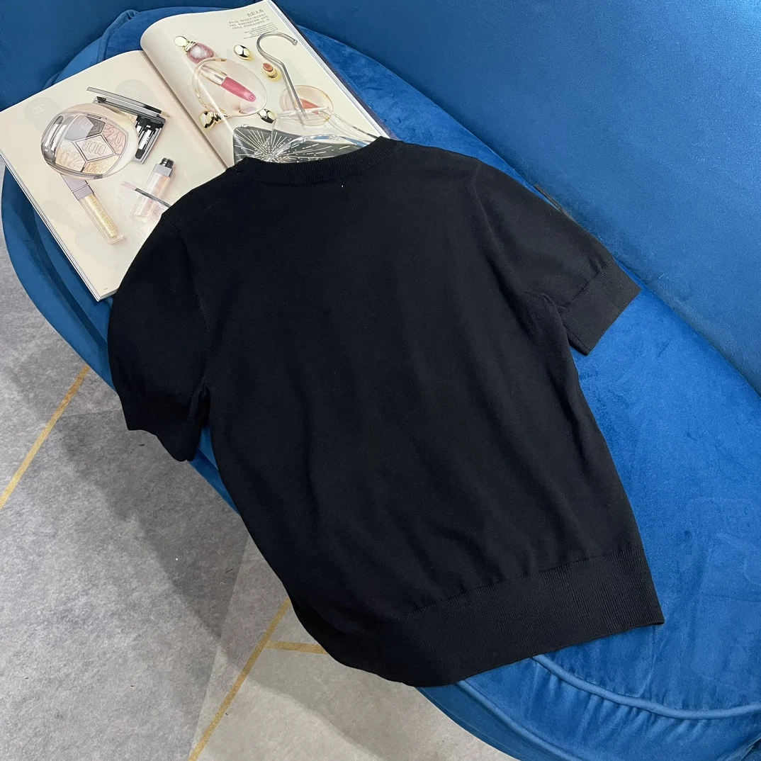 

Women New T-shirt Summer Pure Cotton Simple Fashion Slim Short Crcle Neck Women Knit 2025