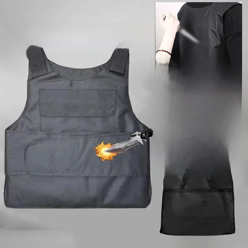 Hoog Mangaan Staal Hard Beveiliging Steekwerend Vest Outdoor Snijbestendig Anti-Lek Vest Armor Tactiek Defensie Guard Kleding - afbeelding 2