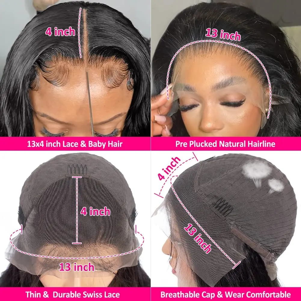 الجسم موجة قصيرة بوب شعر مستعار 13x4 الدانتيل الباروكة الأمامية البرازيلي خصلات الشعر المستعار الإنسان 200% الكثافة 4x4 الدانتيل إغلاق الجسم موجة قصيرة بوب الباروكات