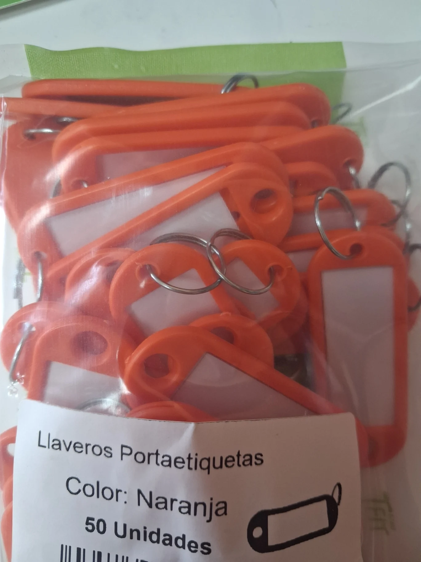 Plastic labelhouders sleutelhangers, identificatietags voor sleutelhangers, 6 cm X 2,3 cm