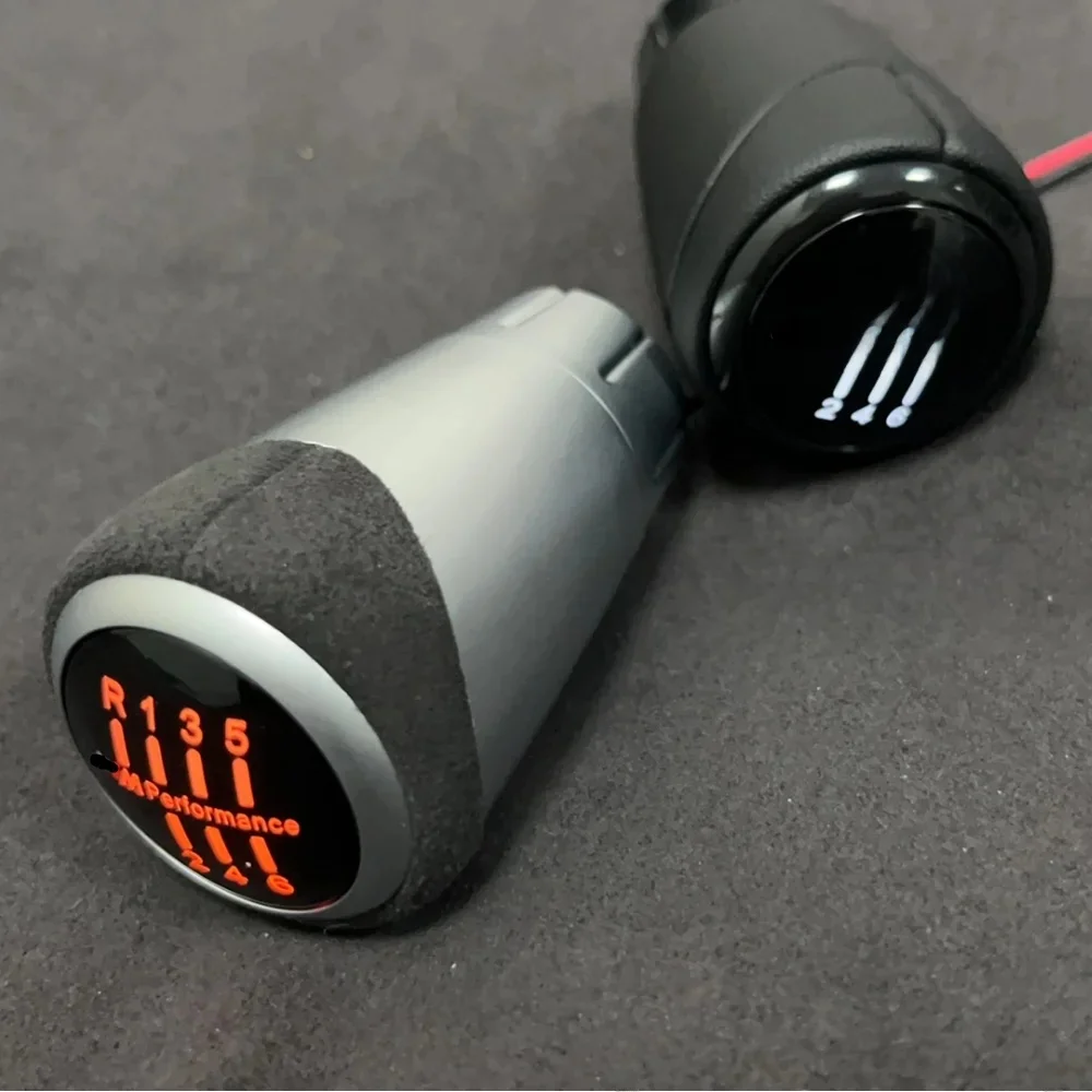 Suitable for BMW manual gearbox upgrade and modification mp led shift knob handball with weight white light, orange light