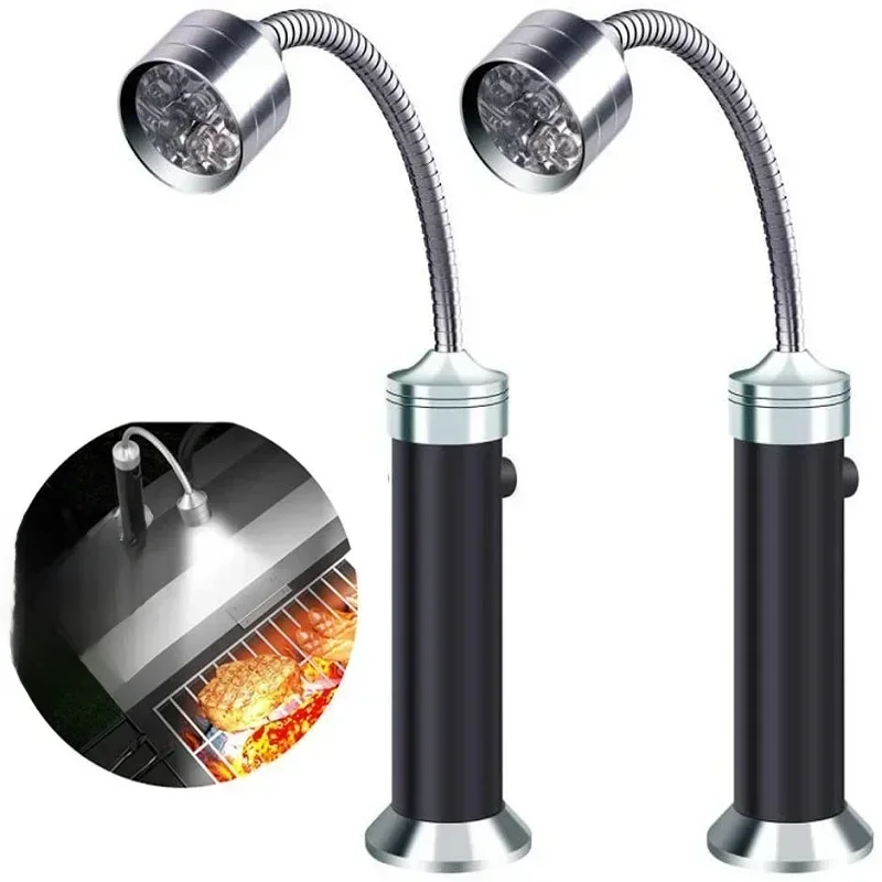 Barbecue extérieur magnétique Barbecue gril Led gril lumières réglable Flexible Led 360 degrés résistant à la chaleur lampes à col de cygne lanterne