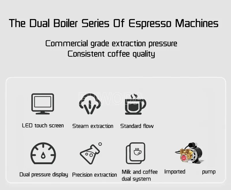 110V/220V 9 Bar Italian Semi-Automatic Coffee Maker Cappuccino Milk Bubble Maker Espresso Coffee Machine