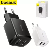 Baseus 10.5W USB Travel Charger Mini Portable Wall Adapter Charger Dual Port Phone Charging For iPhone Huawei Xiaomi