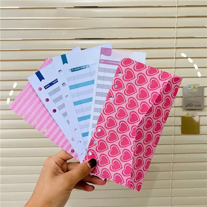 Classeur A6, planificateur de Budget, organisateur, classeur à 6 anneaux, pochettes d'enveloppes et 12 feuilles de budget de dépenses