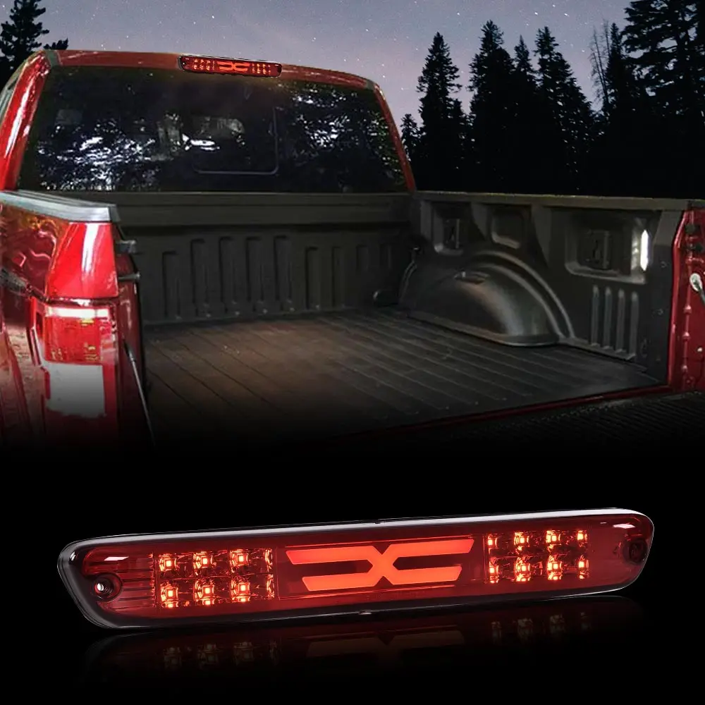 

Led Bar 3Rd Brake Light Cargo Lamp Fit for 2004-2012 Colorado Canyon Chrome/Red High-Mount Stop Light Waterproof Dustproof