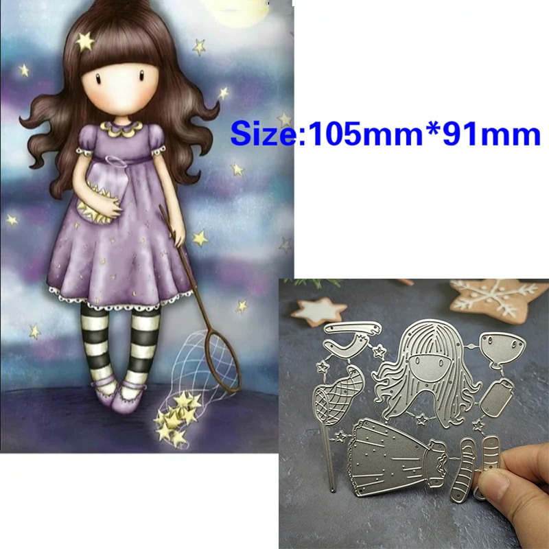 2022 New Arrival star-skubanie fioletowy spódnica ładna dziewczyna Metal wykrojniki dla DIY Scrapbooking księżniczka szablony tworzenie kartek