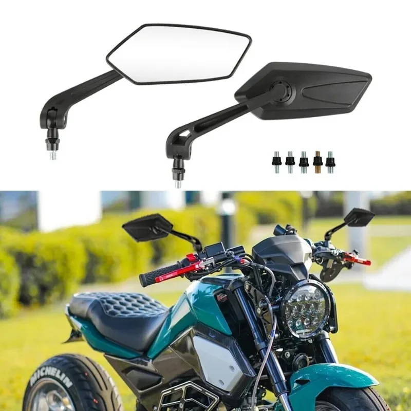AliExpress NONE 2pcs Motorcycle Rear View Side Mirror Rearview Mirror E-Bike Scooter Adjustable Rotating Mirrors Motorbike Accessories Universal