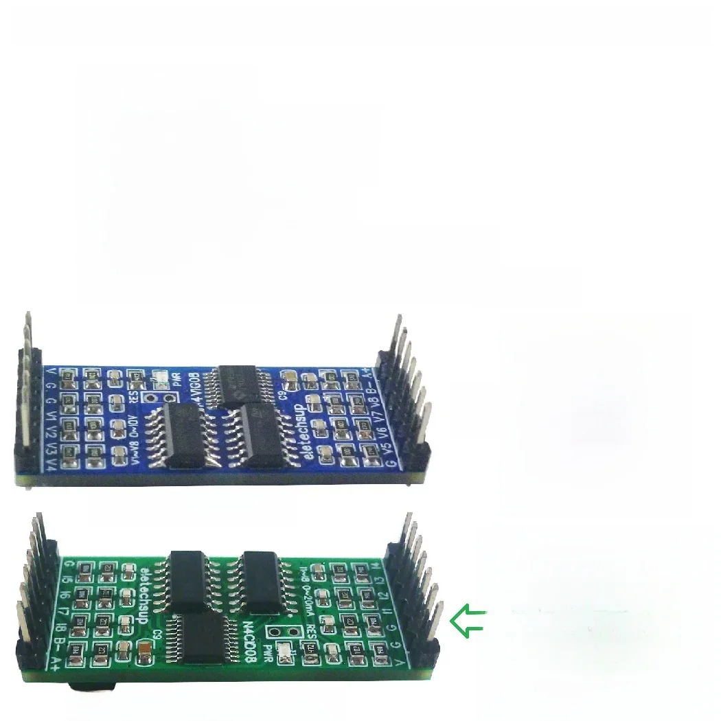 8-kanałowy moduł ADC konwersji analogowo-cyfrowej 0-5V 0-10V 4-20MA 0-20MA napięcie prądu do RS485 Modbus PinBoard PLC Remote IO DIY — zdjęcie 2