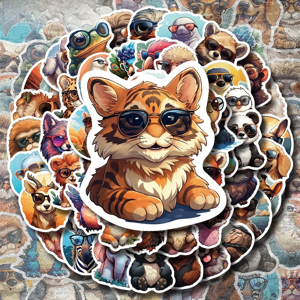 AliExpress 55pcs cute animals themed stickers for holiday party decor Back to school Class reward Birthday gift skateboard luggage bike