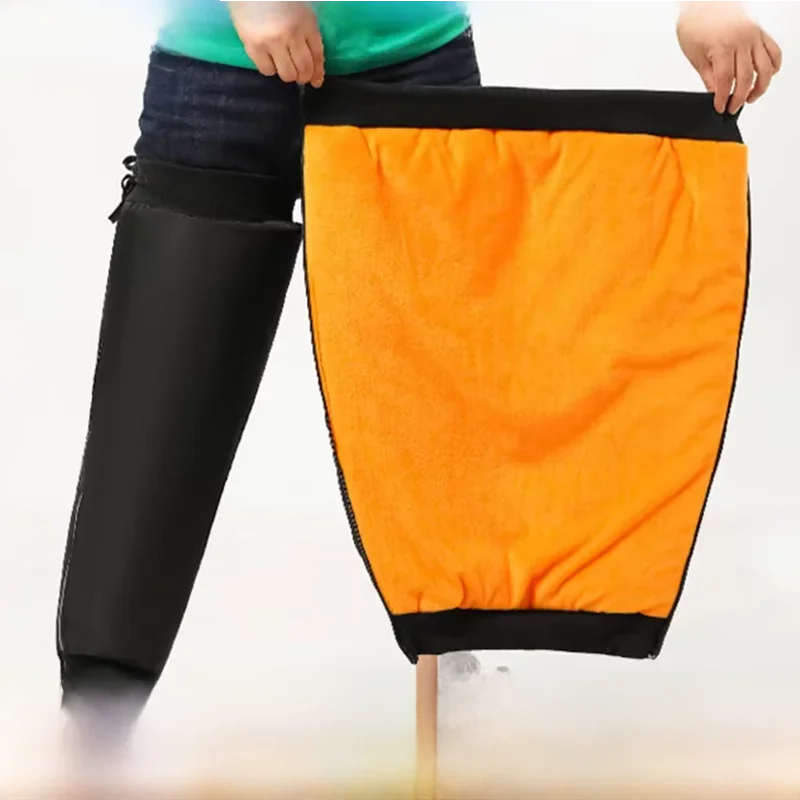 AliExpress NONE 40/60/70cm Winter Motorcycle Knee Brace Thicken Warm Windproof Protection Leg Warmers Fleece Windshield Leg Cover Cycling Guard