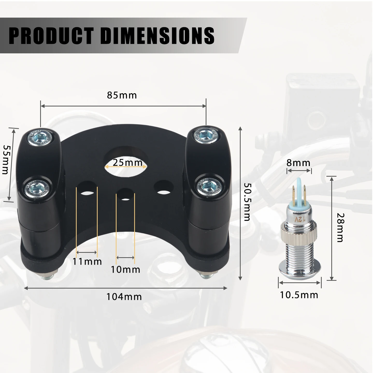 Motorcycle Handle Bar Mount Clamps For Jialing COCO JL70 CUB Retro Handlebar Code Fixed Seat Handle Base