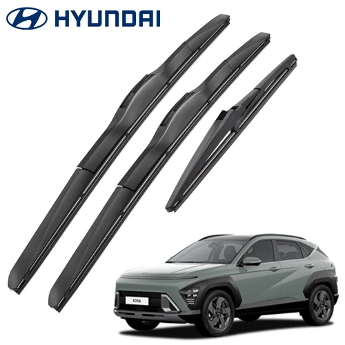1+1+1 현대 코나 순정형 하이브리드 와이퍼 브러쉬 전면 후면 