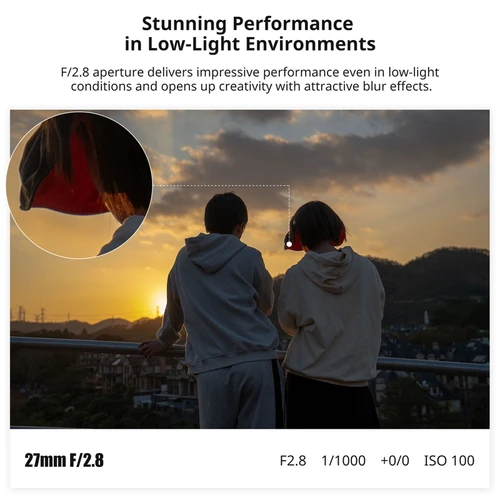 Imagen 2 del producto Ulanzi-lente de cámara de enfoque automático CL02 AF, 27mm, F2.8, APS-C, para Sony e-mount, sin Espejo, ZV-E10, A6700, A7, A9, A5000