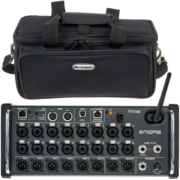 خلاط رقمي مع حقيبة مجانية ، MIDAS MR18 ، علامة تجارية جديدة ، سعر الخصم